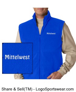 Adult Fleece Vest, Sizes to 6XL Design Zoom